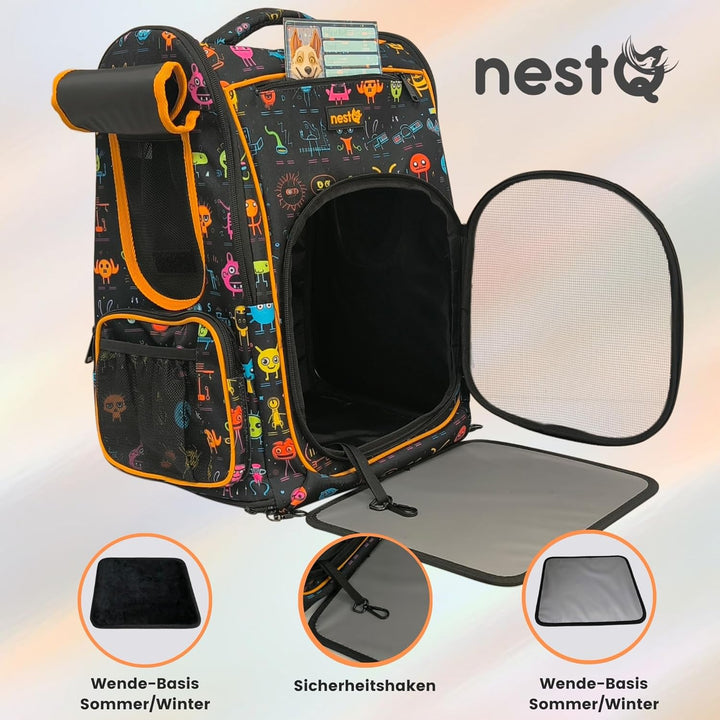Rucksack für Hunde und Katzen, Maxim 5kg, Ergonomischer Träger mit Belüftung, Transport-Rucksack, Pa
