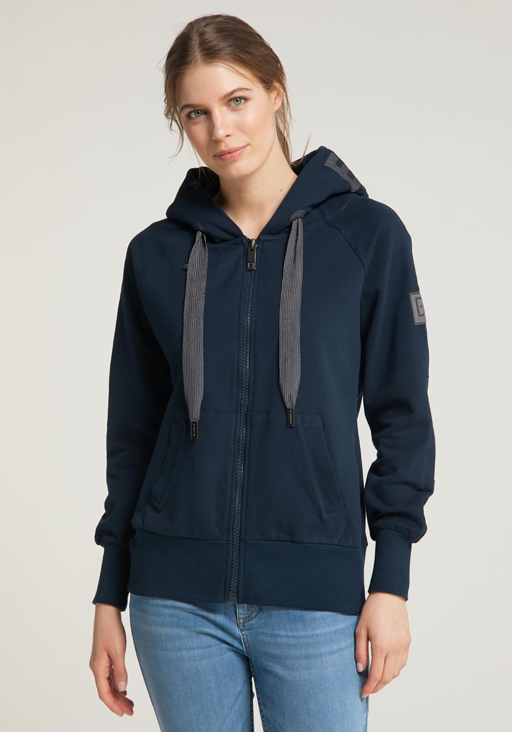 Elbsand Kelda Damen Sweatjacke mit Kapuze, Zip-Jacke, Reissverschluss, XS Coldwater