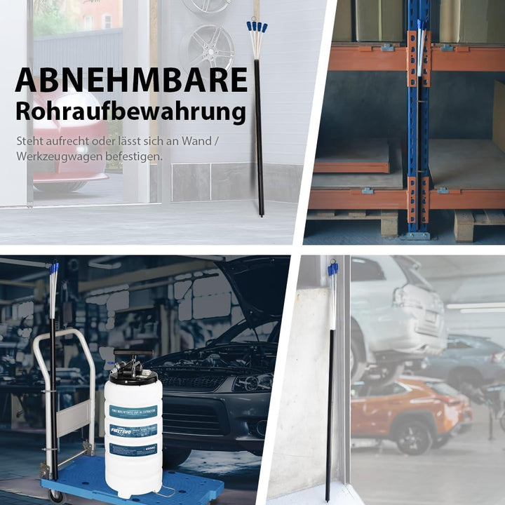 FIRSTINFO A1106EUY5 | 15L Manuell und pneumatisch | Ölpumpe Flüssigkeit Extraktor Pumpe | Ölabsaugpu