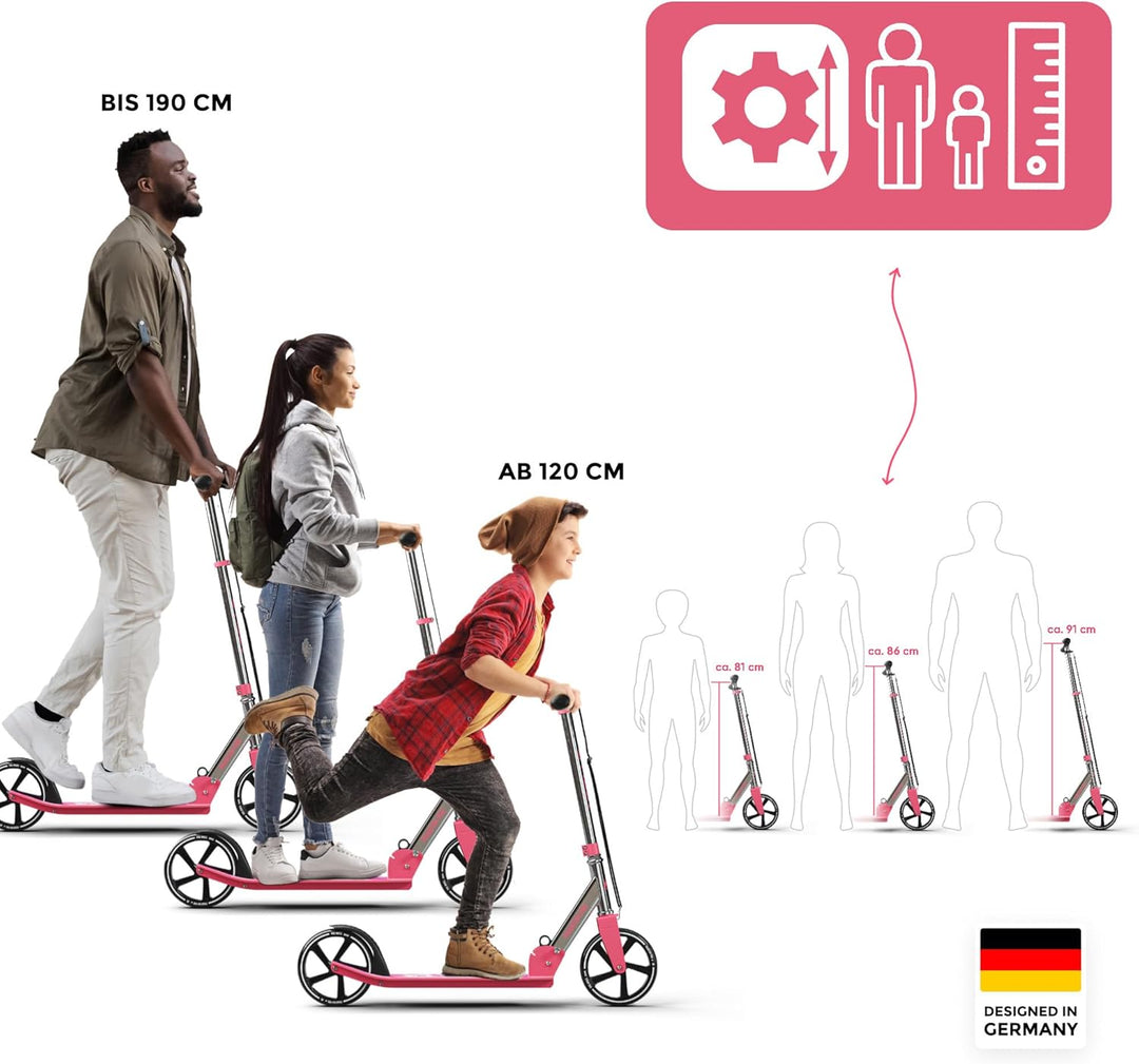 Apollo XXL Wheel Scooter - Phantom Pro Cityroller | Klappbarer City Roller für Kinder | Höhenverstel
