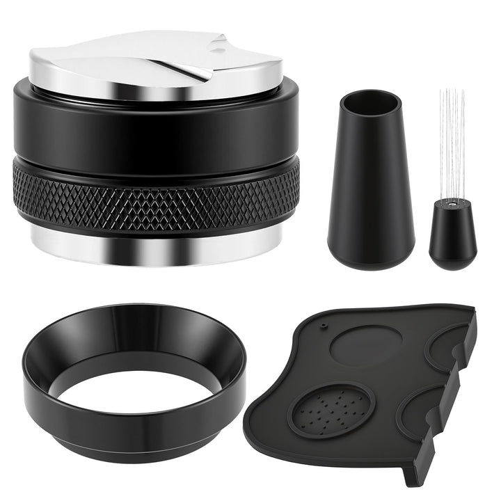 51 mm Barista Espresso Zubehör Set, 5-in-1 Siebträger-Set mit Kaffeeverteiler, Tamper & Leveler, WDT
