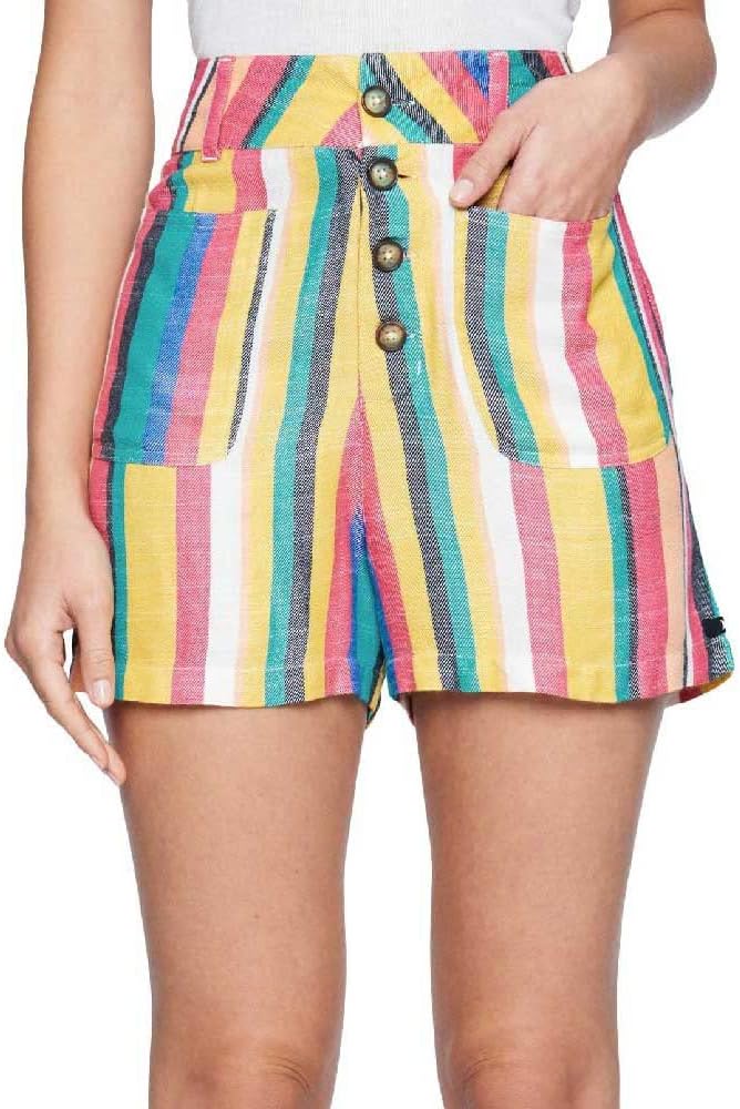 Hurley Damen Bermuda Shorts Button Front Short, Römische Streifen