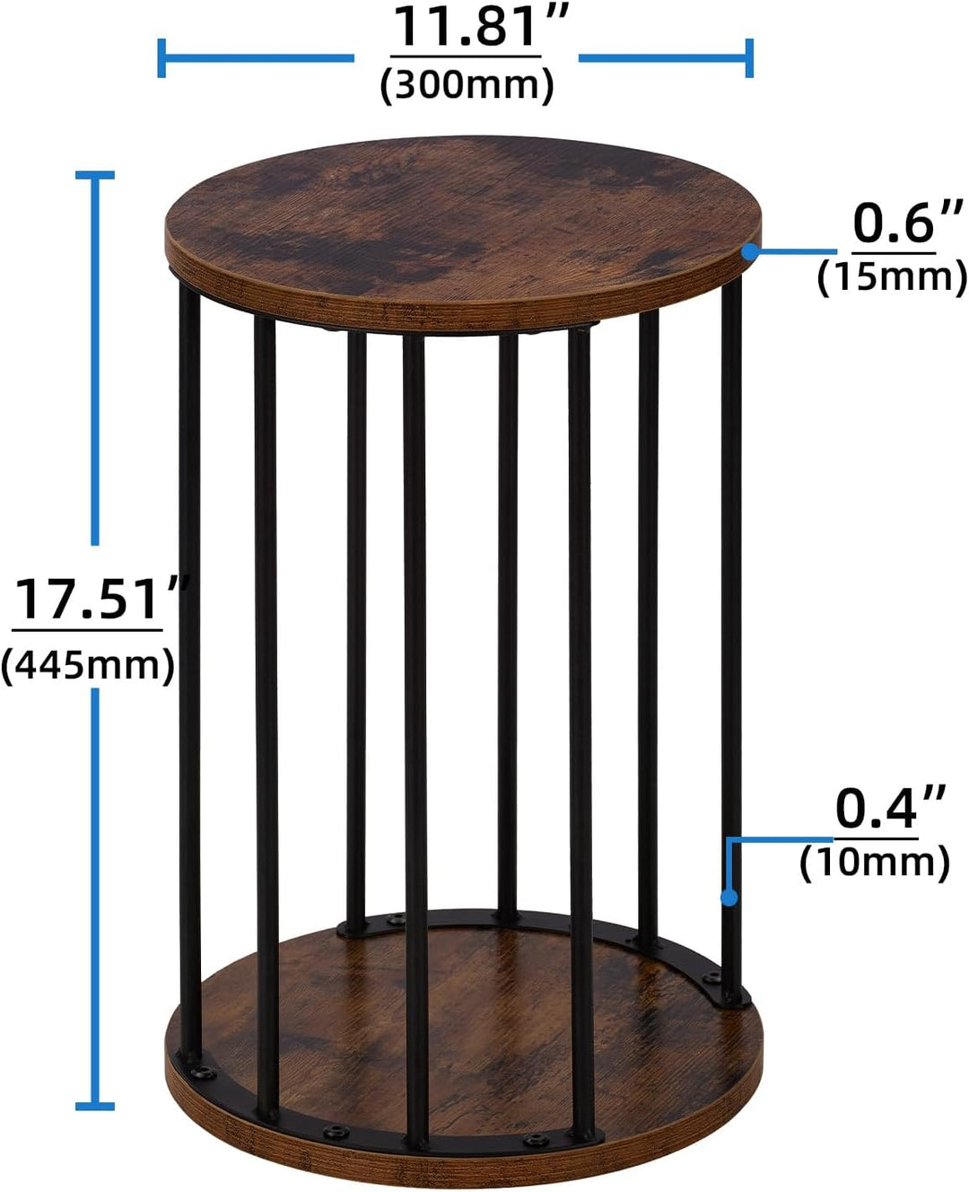 HDANI Rund Pflanzenständer Metall 45cm,Solider und Robuster Blumenständer für Wohnzimmer, Garten,Bal