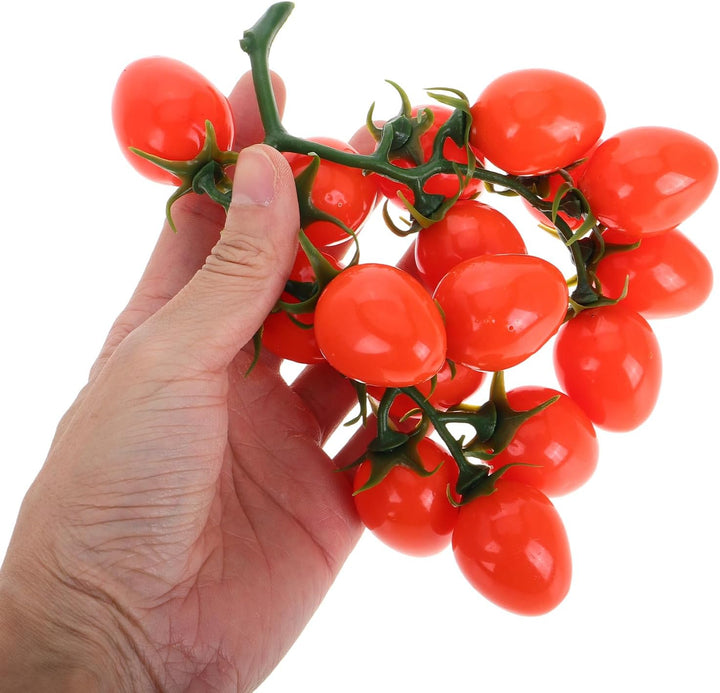 DOITOOL Künstliche Kirschtomaten für Dekoration Lebensechte Gefälschte Tomaten Dekorative Plastik Ge