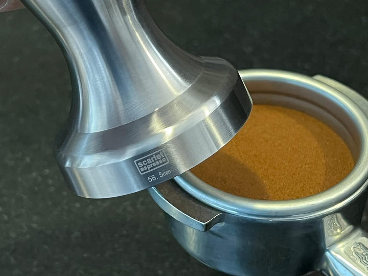 scarlet espresso | Tamper »Solido Affilato« inox sharp edge CNC präzisionsgefertigt, Edelstahl, mass
