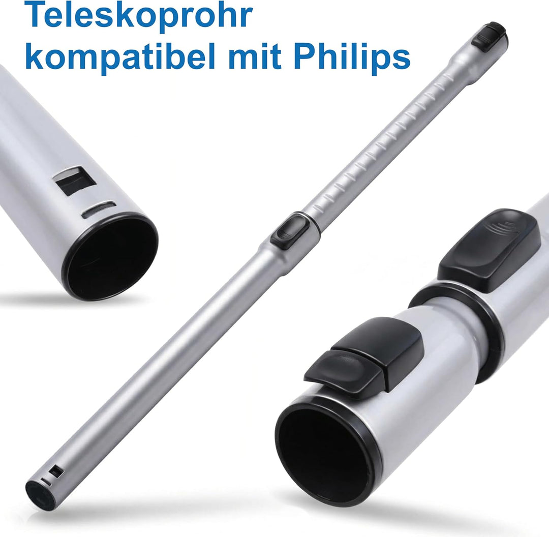 Teleskoprohr Rohr Staubsauger kompatibel mit Philips Performer Compact 3000 series FC8370/09 FC8375/
