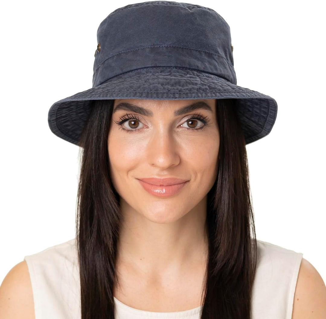 Stetson Reston Freizeithut Damen/Herren (Kophöhe ca. 9cm) - Schlapphut aus Bio-Baumwolle Packable -