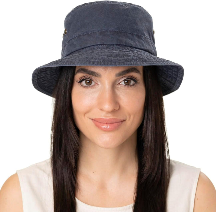 Stetson Reston Freizeithut Damen/Herren (Kophöhe ca. 9cm) - Schlapphut aus Bio-Baumwolle Packable -