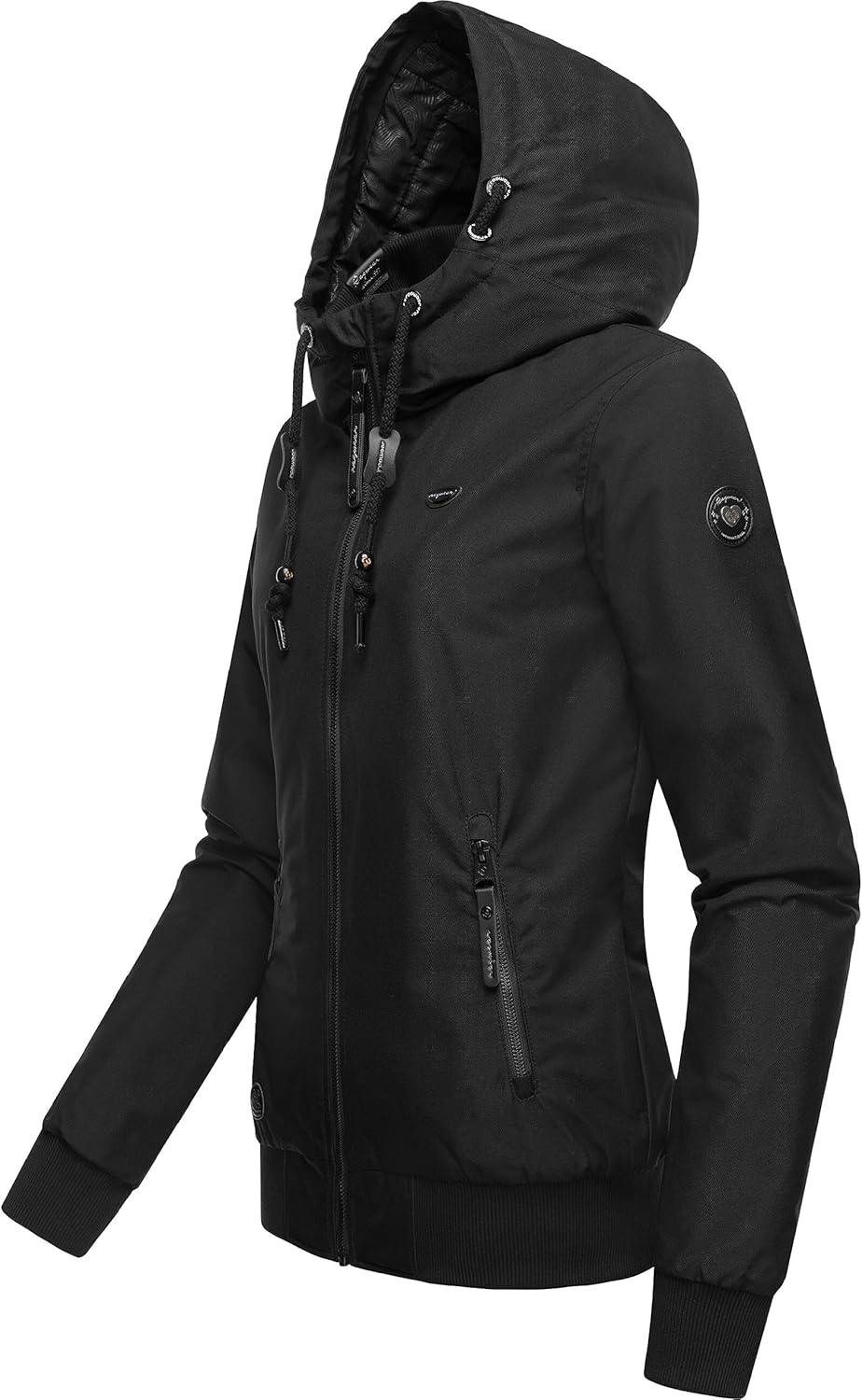 Ragwear Damen Winterjacke Outdoorjacke wasserdicht mit Kapuze Nuggie Melange XS-6XL M Schwarz, M Sch