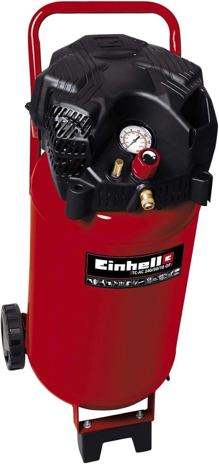 Einhell Kompressor TC-AC 190/6/8 OF (1.100 W, max. 8 bar, öl-/servicefreier Motor, 6 Liter Druckluft