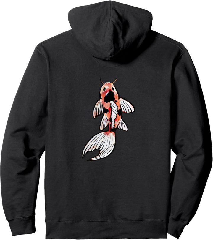 Koi Pond Koi-Teich-Kunst Ich liebe Koi-Fisch-Aquarell Pullover Hoodie