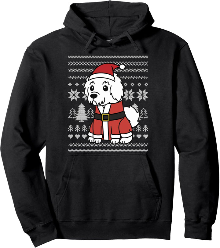 Cartoon Malteser Lustiger Hund Weihnachten Geschenk Pullover Hoodie