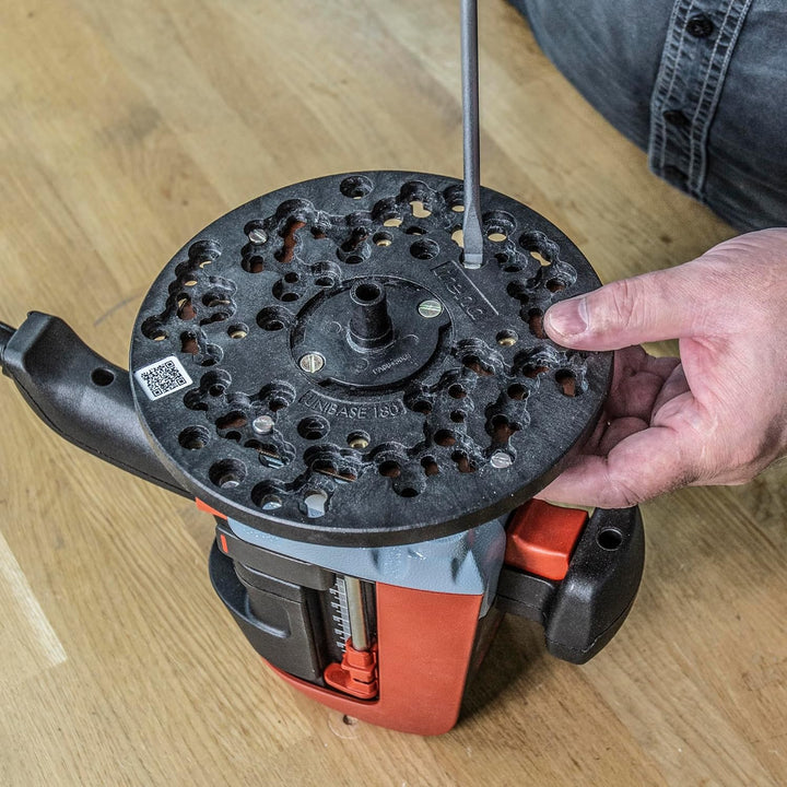 Trend Grosse Universal-Tauchsägegrundplatte, 180mm, Erweiterte Kompatibilität für 12mm Tauchfräsen,