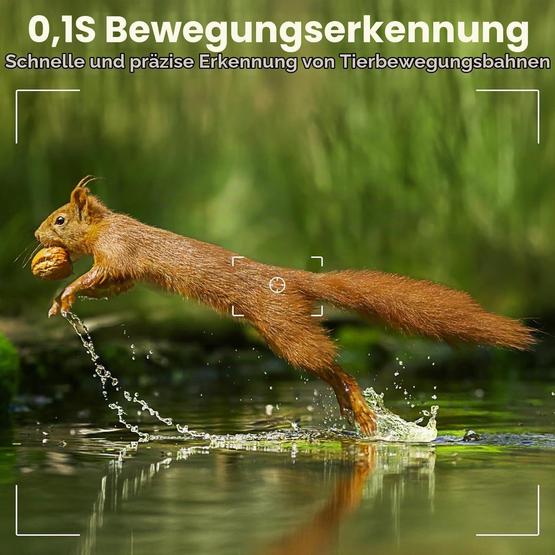 Wildkamera 4K, 48MP Ultra HD Video Wildkamera mit Handyübertragung App, WLAN Wild-Kamera mit Bewegun