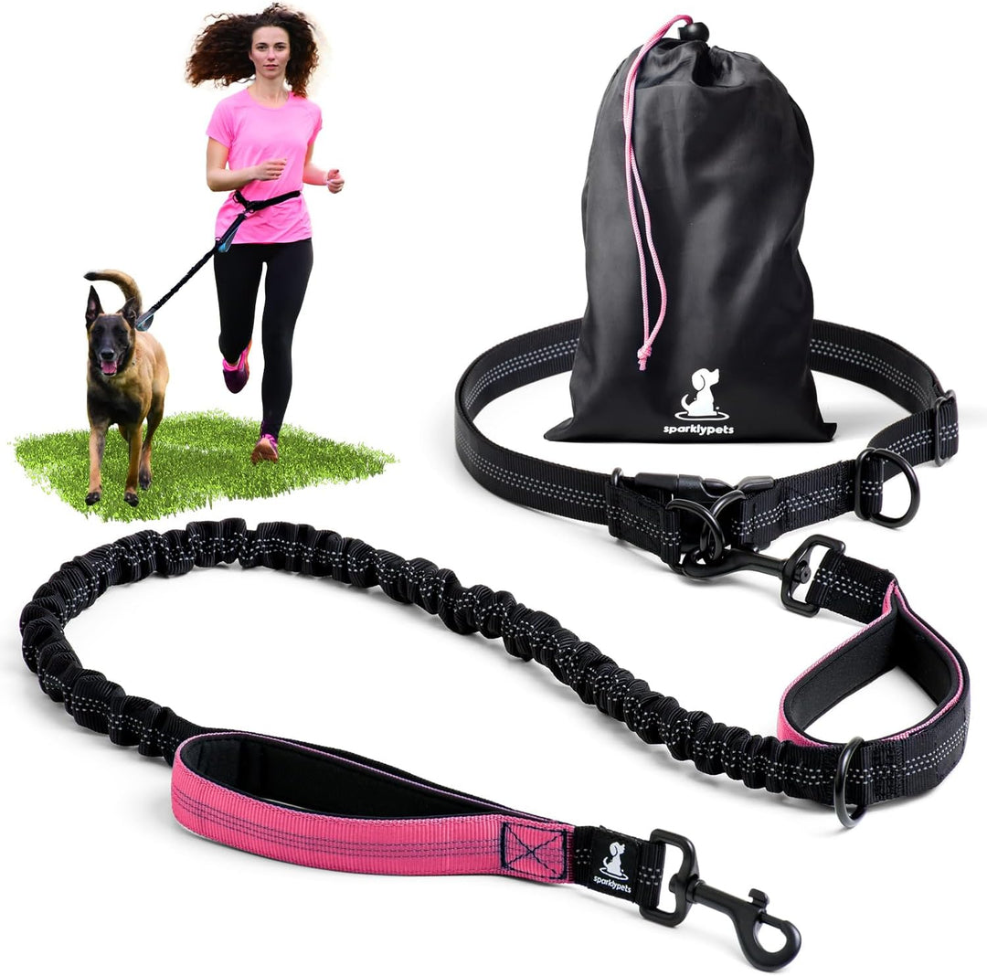 Joggingleine für Hunde zum Laufen, Joggen, Wandern | 2 in 1 Joggingleine und Normale Hundeleine für