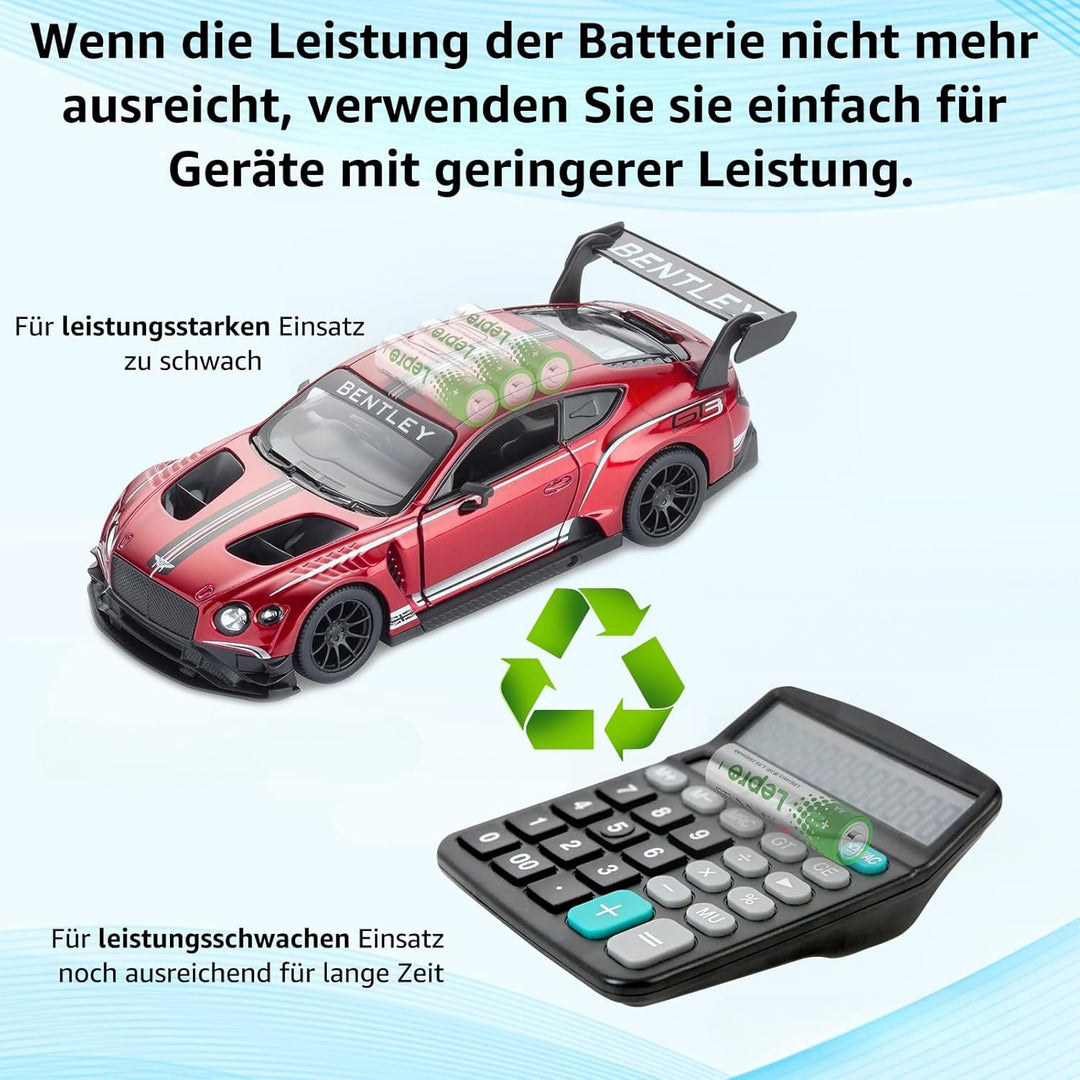 Lepro AA Batterien, 100 Stück, Alkaline Batterie AA mit 1.5V - Langlebig, Leistungsstark & Auslaufsi