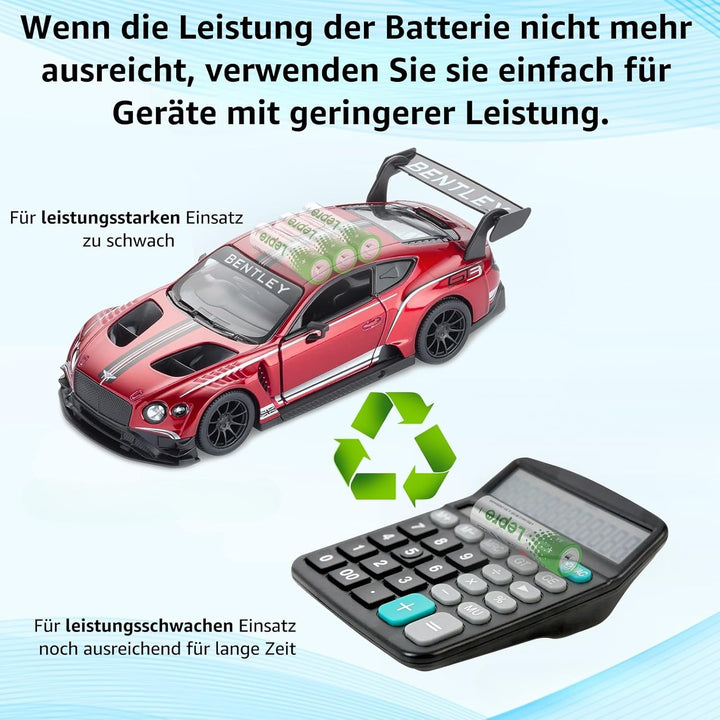 Lepro AA Batterien, 100 Stück, Alkaline Batterie AA mit 1.5V - Langlebig, Leistungsstark & Auslaufsi