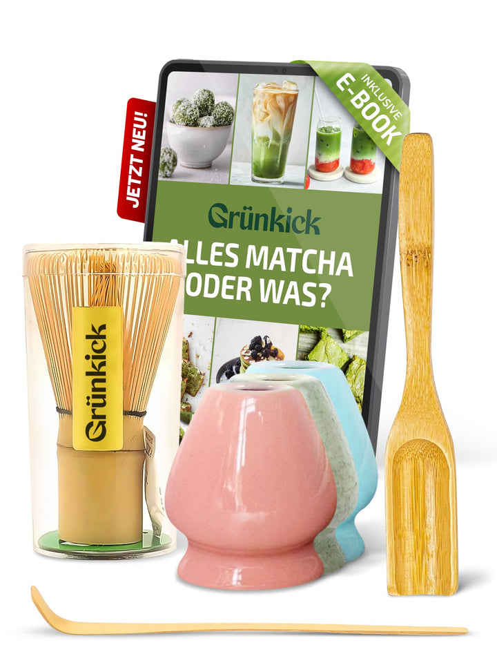 Matcha Set Schneebesen – Premium Matcha Tee Set mit Bambus Matcha Besen & Matcha Zubehör - Japanisch