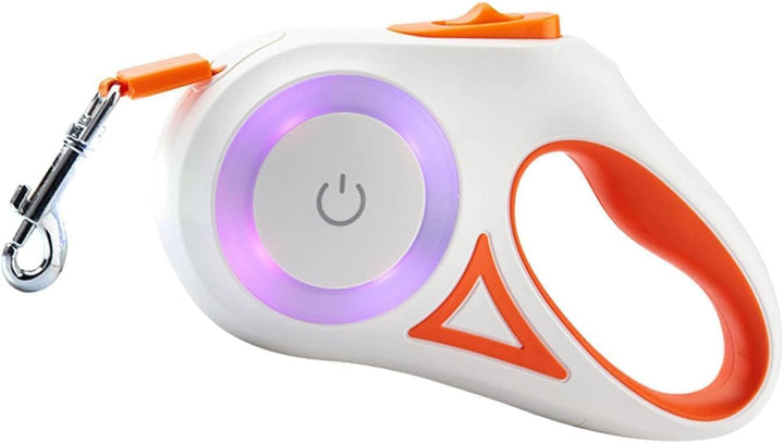 Ausziehbare LED-Hundeleine, Ausziehbare Haustierleine Mit Buntem LED-Licht, Ergonomischer Griff, Hun