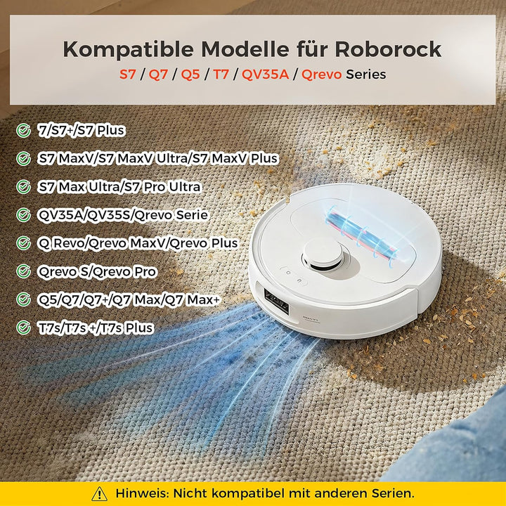 TriCut Bürste für Roborock S7/S7Plus/S7MaxV/S7MaxV Ultra/S7Pro Ultra/S7MaxV Plus/QV35A/Qrevo Serie/Q