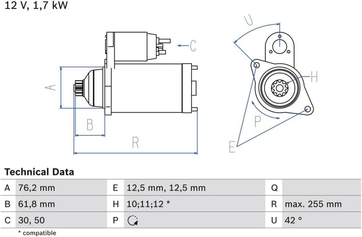 BOSCH 0986020260 Starter