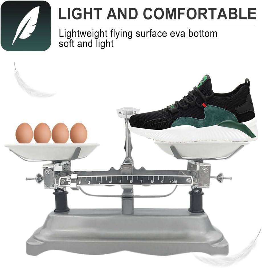 Arbeitsschuhe Herren Damen Leicht Sicherheitsschuhe mit Stahlkappe Stahlkappenschuhe Sportlich Schut