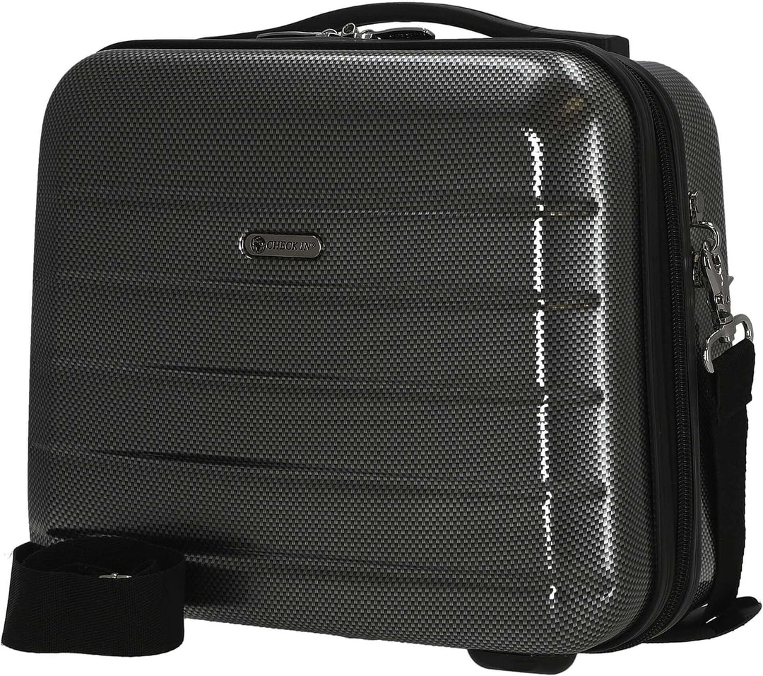 Check in Damen Kosmetikkoffer London 2.0 Reisezubehör- Kosmetiktasche 33 cm Carbon / Schwarz, 33 cm