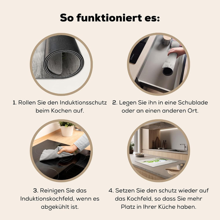 KitchenYeah© Herdabdeckplatte Einteilig Abdeckplatten Cerankochfeld Kräuter im Topf 51.3L x 58.3B cm