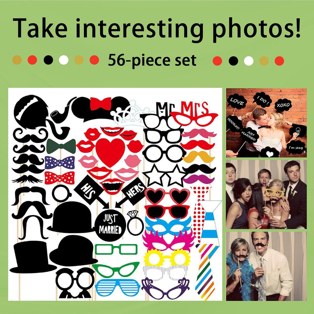 Party Deko Fotobox Accessoires,Foto Requisiten Party Zubehör für Hochzeit,Halloween,Weihnachten,Tisc