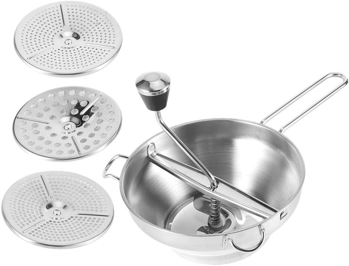 Multifunktionaler Manueller Lebensmittelmixer, Salat-Gemüse-Obst-Mixer aus Edelstahl, Einfach zu Bed