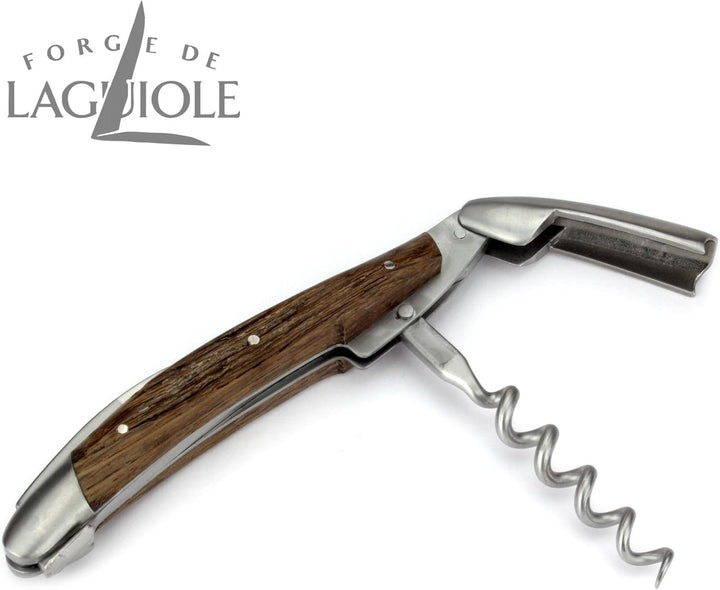 Forge de Laguiole Kellnermesser Sommelierbesteck - Griff fossile Mooreiche Morta - Edelstahl matt