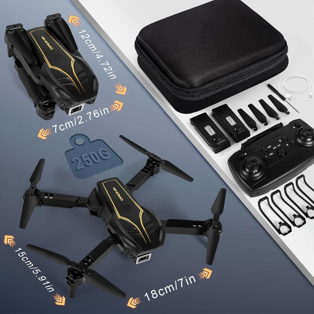 Reichweite faltbare Drohne mit Kamera für Anfänger – 60+ Min.Flugzeit,WiFi FPV Quadrocopter mit 4K H