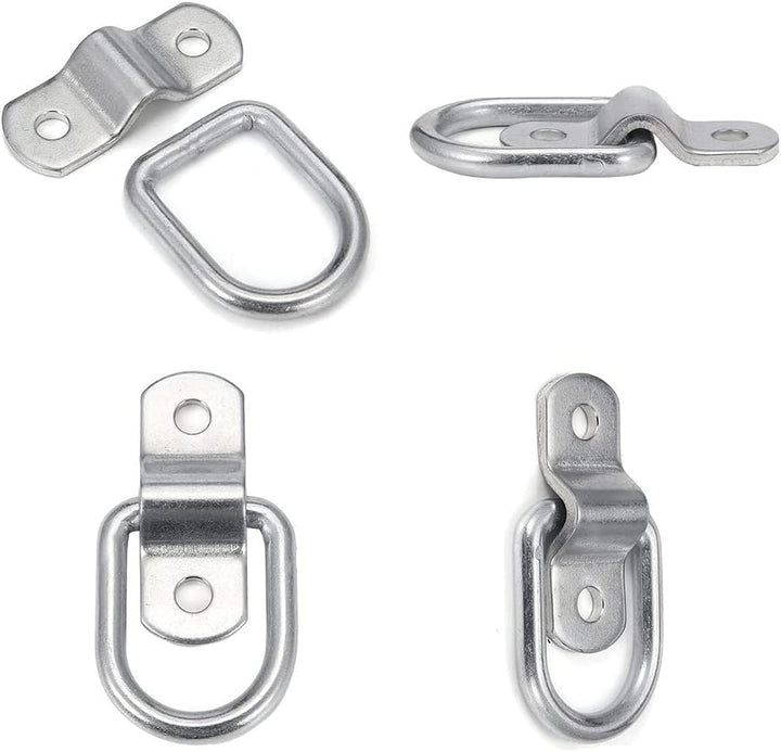 10 Stück D-Ring-Spanngurte 6,35 mm (1/4 Zoll), robuste Spannringe mit Befestigungsbügel für Ladungen