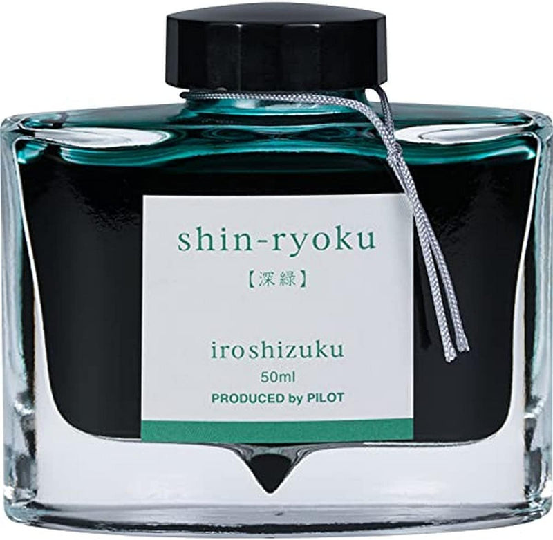 PILOT Iroshizuku 69214 Füllfederhalter-Tinte, Shin-Ryoku, Waldgrün (dunkelgrün), 50 ml Flasche (dunk