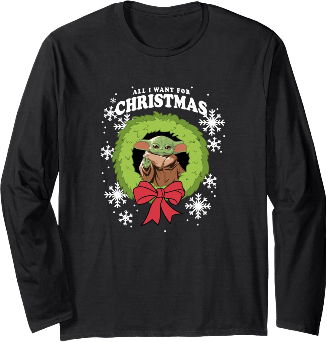 Star Wars: The Mandalorian All I Want For Christmas Langarmshirt