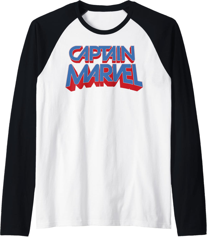 Marvel Captain Marvel Movie Logo Raglan