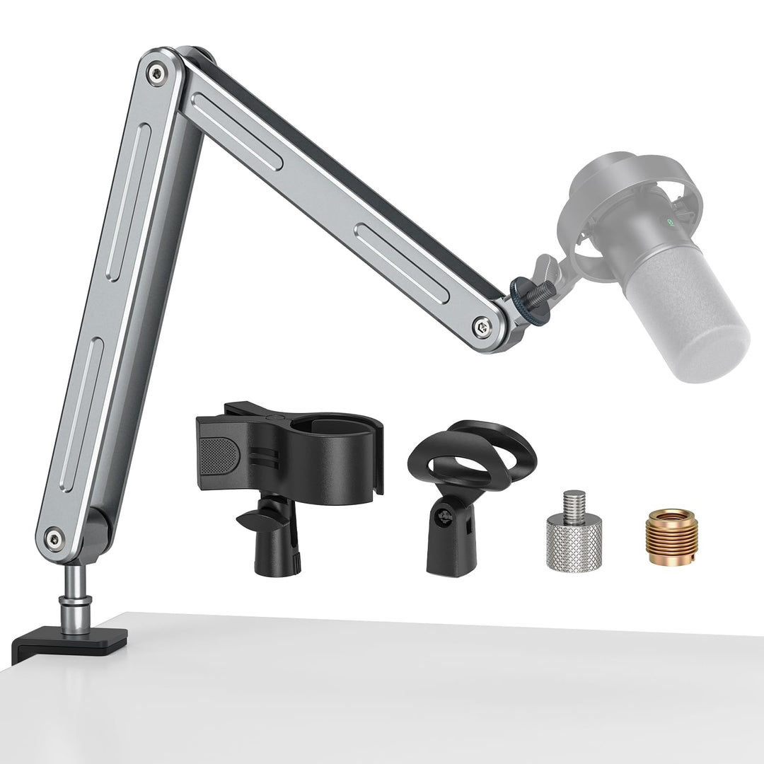 Aluminium Mikrofon Arm Tisch für Live-Streaming, Singe, Gaming | Aluminium Mikrofonständer Schreibti
