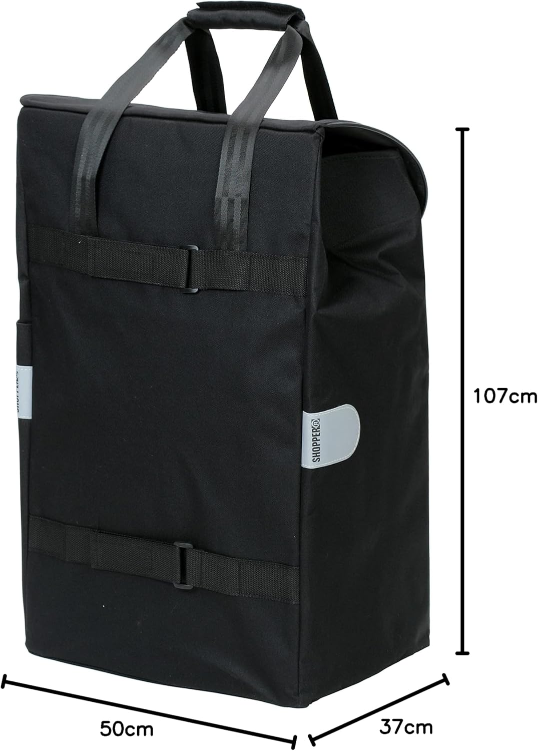 Andersen Shopper Royal mit 3-Speichenrad Alu klappbar mit Rad Ø 25 cm und 49 Liter Tasche Senta schw