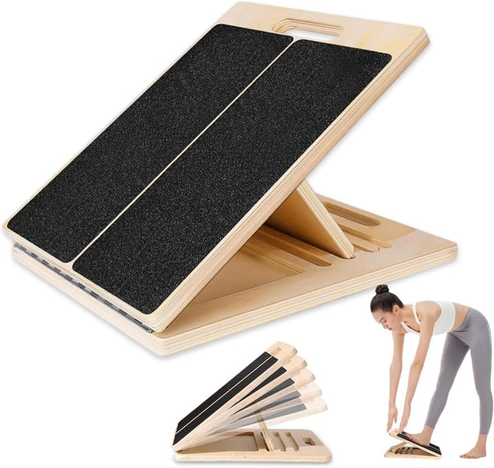 Tragbares Schrägbrett aus Holz, Wadendehner aus Holz, Wadentrainer für Kniebeugen Muskeldehnung, 5 W