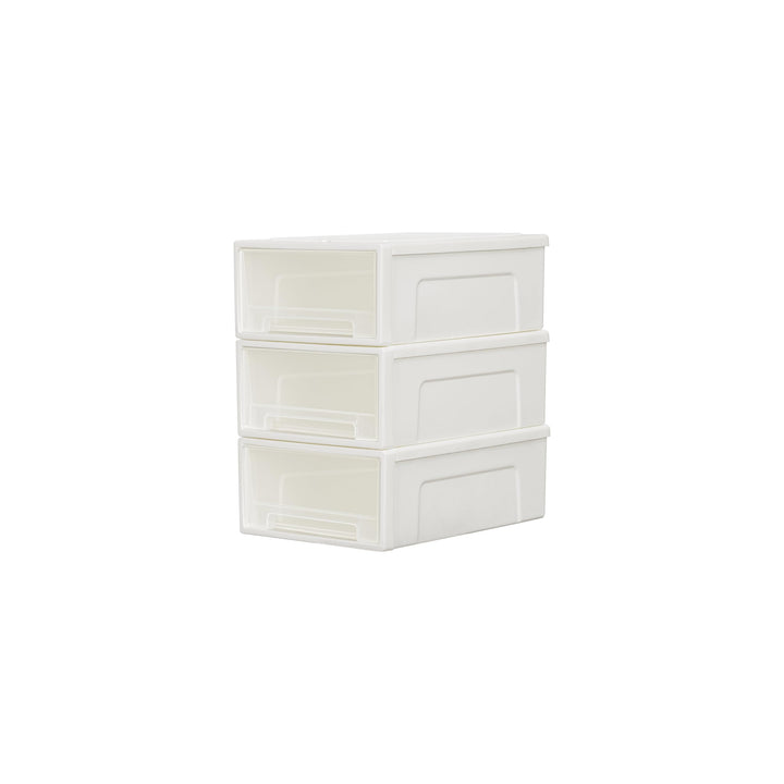 Cetomo 5L*3 Schubladenschrank, Schubladencontainer, 3 Schubladen mit 5 L, durchsichtige Schubladen,