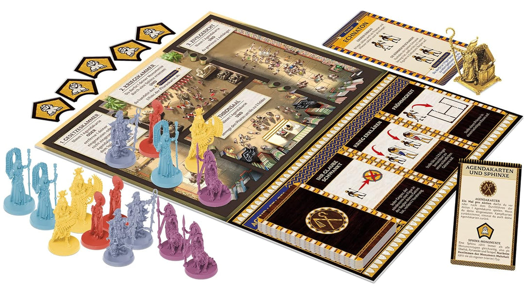 Asmodee | CMON | Ankh – Pharao | Erweiterung | Kennerspiel | Strategiespiel | 2-5 Spieler | Ab 14+ J