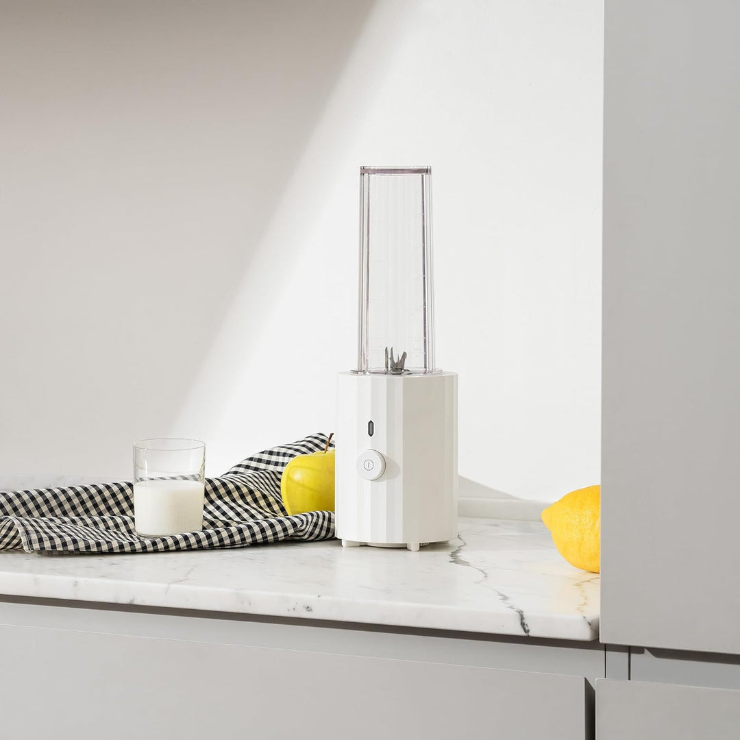 Alessi Plissé MDL17 GR - Design Persönlicher Mixer, aus Thermoplastischem Harz, mit Behälter und Min