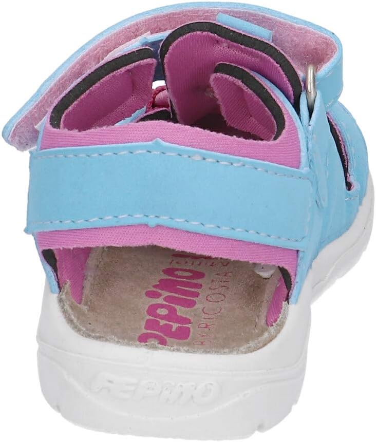 RICOSTA Kinder Sandalen Gery von Pepino, Weite: Mittel (WMS),waschbar 22 EU Rosa Türkis, 22 EU Rosa