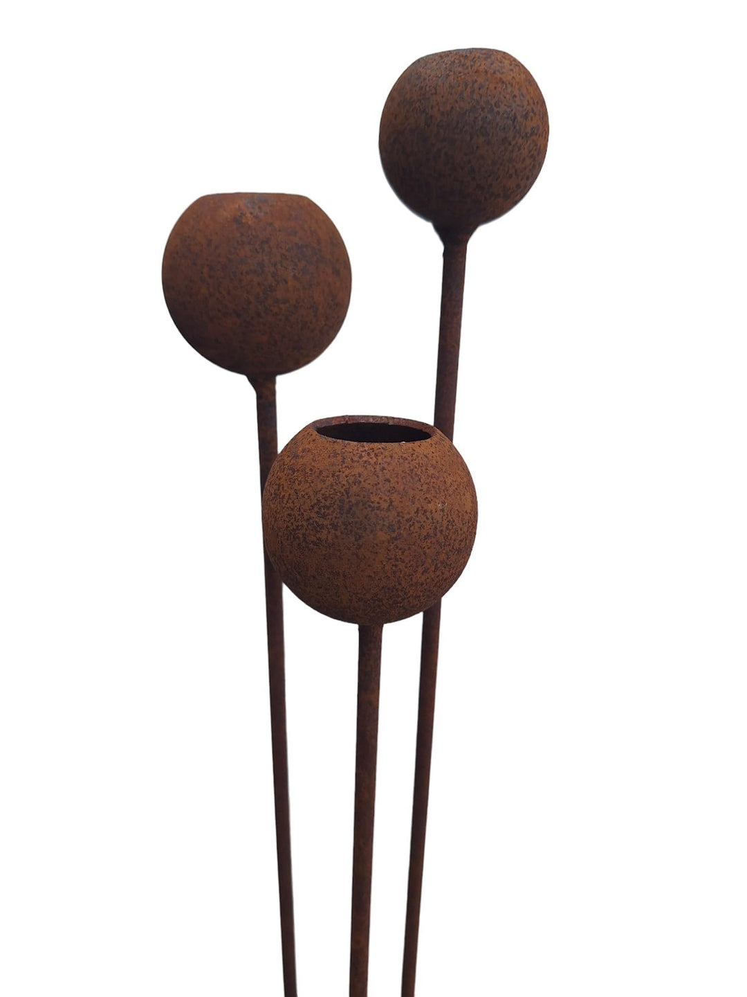 3er Set Gartenstecker Sonnenhut Metall Rost Gartendeko Edelrost Rankstab Beetstecker Topfstecker Nat