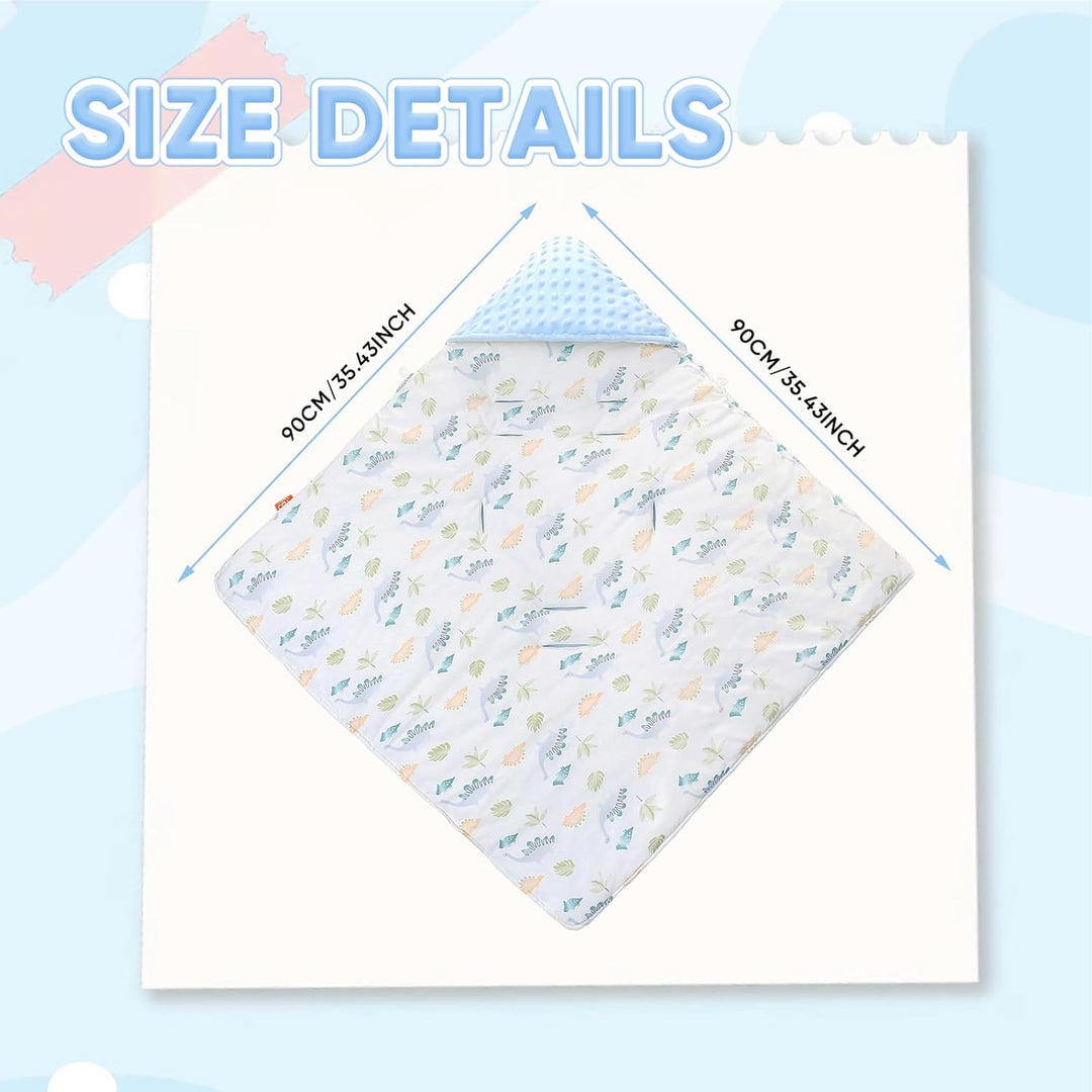 LAT Baby Einschlagdecke Babyschale - Decke Kinderwagen 90x90cm 100% Baumwolle Universal Babydecke Do