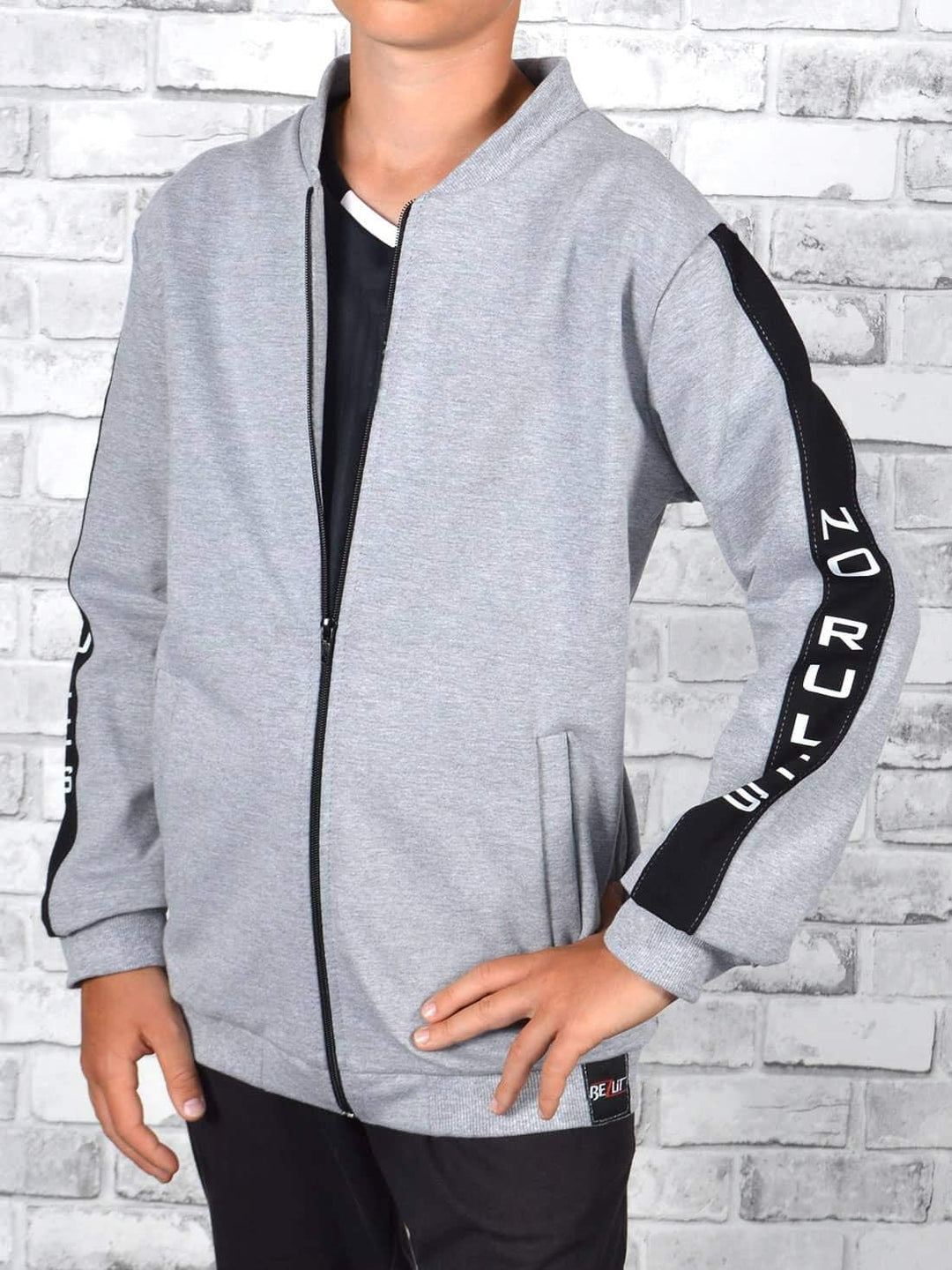BEZLIT Jungen Kinder Hoodie Pullover Sweatjacke 30238 104 Grau, 104 Grau