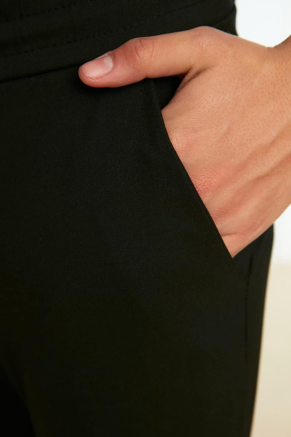 TRENDYOL Herren Männliche Beli-Reifen Slim Fit N Pants M Schwarz, M Schwarz