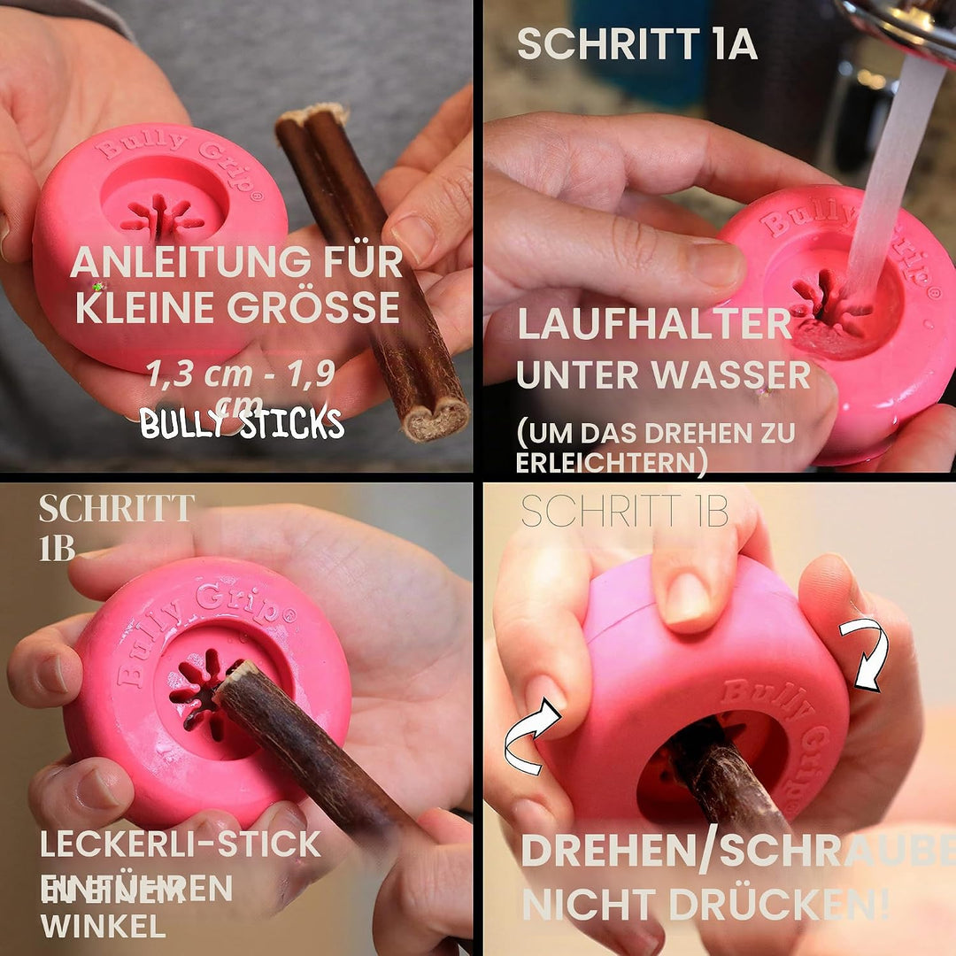 Bully Stick Halter - Grösse Klein Interaktives Hundespielzeug, Slow Feeder, Leckerli-Spender, Kauspi