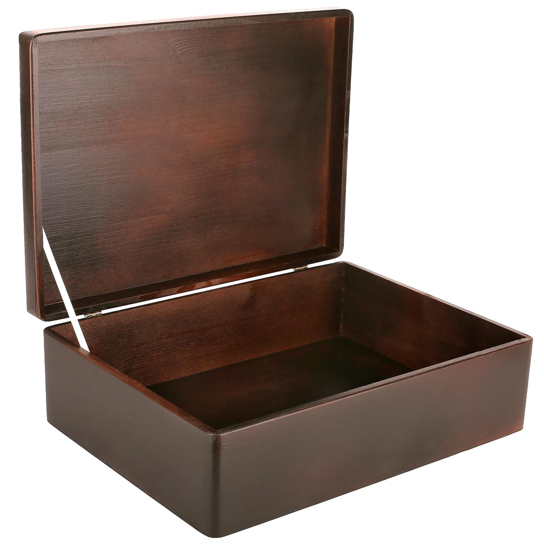 Creative Deco XL Braun Grosse Holzkiste Aufbewahrungsbox Spielzeug | 40 x 30 x 14 cm (+/- 1 cm) | Mi