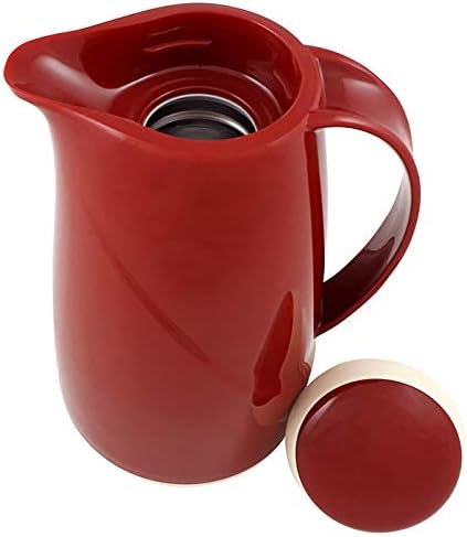 Helios Wave S + Kunststoff-Isolierkanne Drehverschluss rot 1,0 l spülmaschinenfest 1,0 Liter Rot, 1,